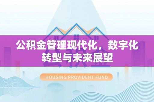 盘锦公积金管理现代化，数字化转型与未来展望