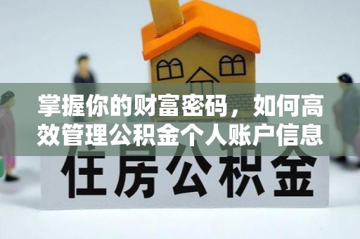 盘锦掌握你的财富密码，如何高效管理公积金个人账户信息
