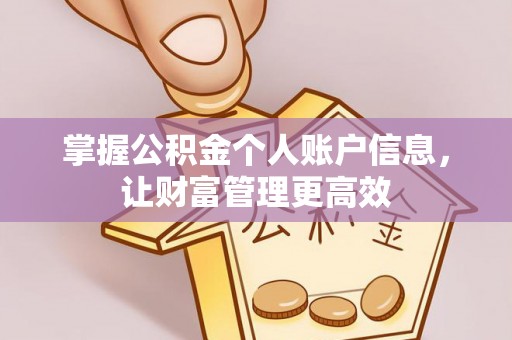 盘锦掌握公积金个人账户信息，让财富管理更高效